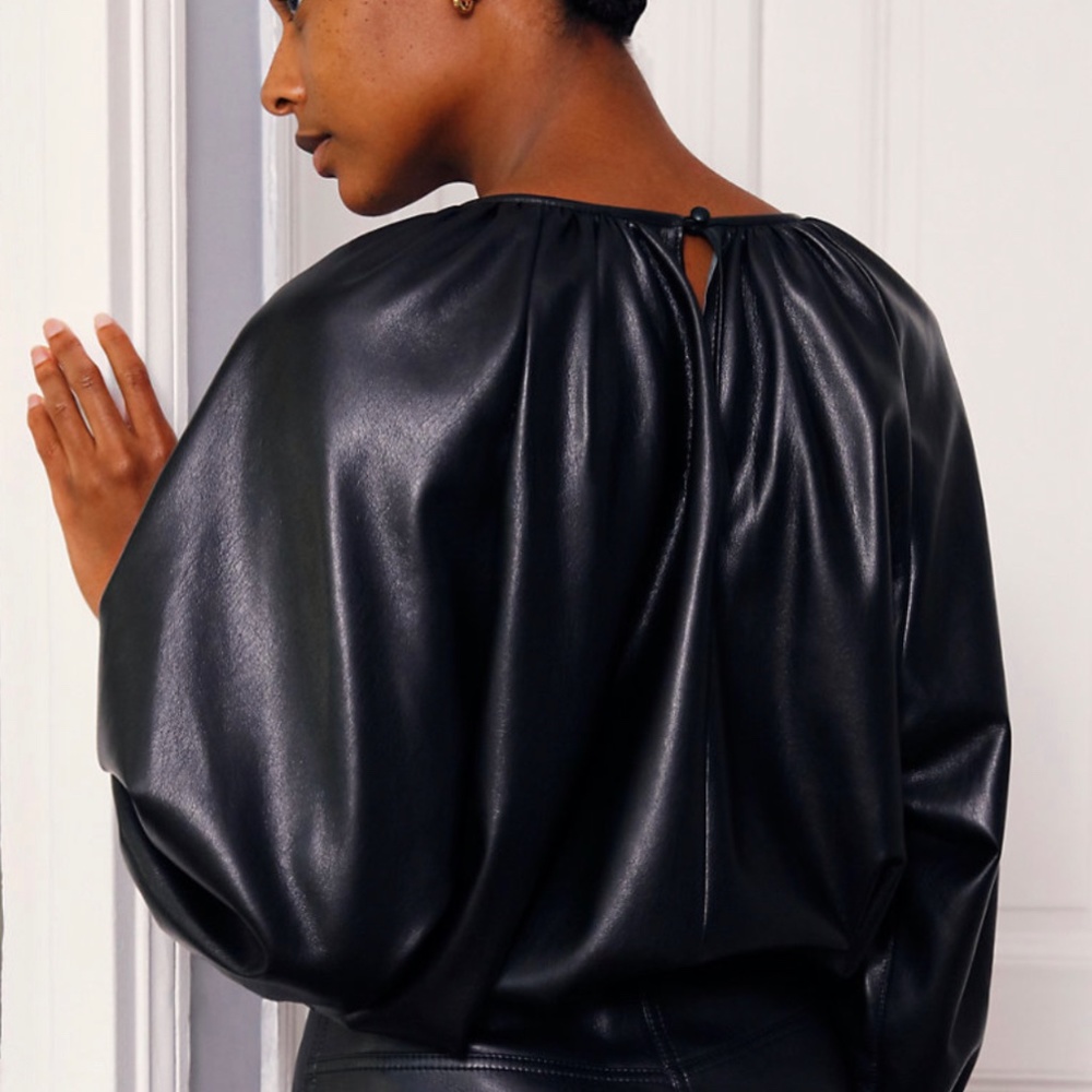 Wilfred Bica Vegan Leather Blouse NWT